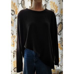 Express Sweater Women's Large Black Pullover Crew Neck Soft Loose fit